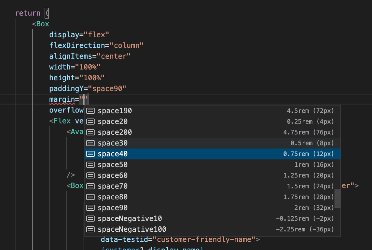 Screenshot of the Paste Intellisense plugin being used in VS Code